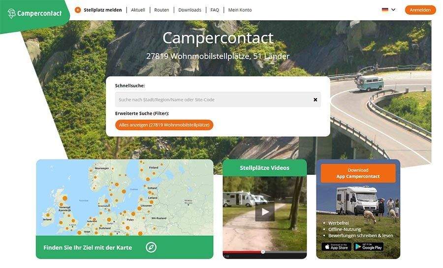 campercontact - Las 12 mejores Apps para viajar en autocaravana